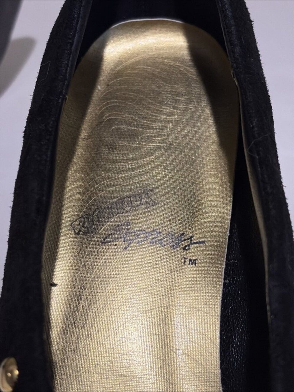 Rush Hour Express Suede Pumps Gold Studs Women's Size 9.5B Black Evening Party - Picture 11 of 11